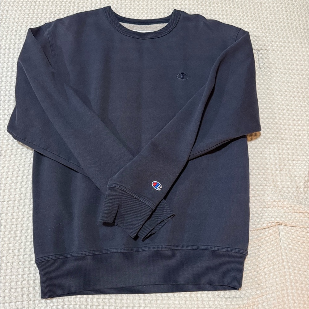 Champion Men's Dark Blue Crewneck Sweater